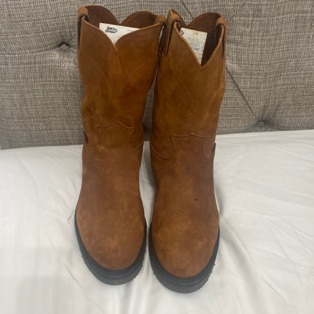 Steel toe mens Justin boots